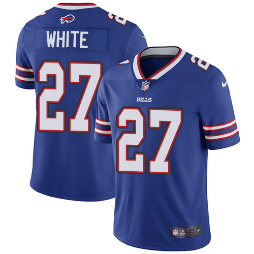 2019 men Buffalo Bills #27 White blue Nike Vapor Untouchable Limited NFL Jersey->buffalo bills->NFL Jersey